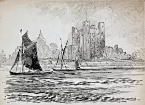 C G Harper Illustrations Collection: Rochester Castle CGH01_01_0618