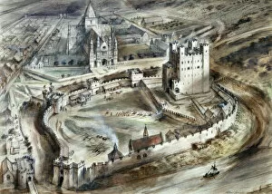 Castles Illustrations Collection: Rochester Castle J940480