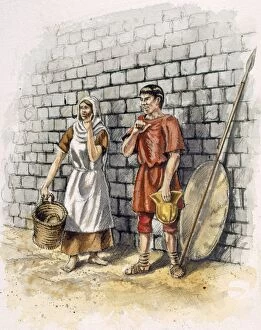 People in the Past Illustrations Collection: Roman man and woman J030115