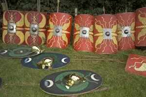 Roman Britain Collection: Roman shields N050015
