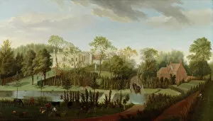Georgian Collection: Rysbrack - A View of Chiswick House K070015