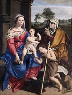 Images Dated 14th September 2011: Salvi - Virgin and child with St Elizabeth &... St John N070567