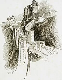 C G Harper Illustrations Collection: Scarborough Castle CGH01_01_0024