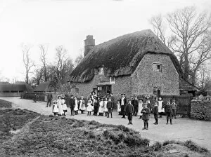 Thatched Collection: School children in 1900 BB97_11854