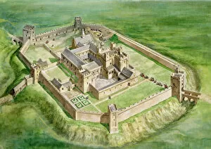 Castles Illustrations Collection: Sherborne Old Castle J960261