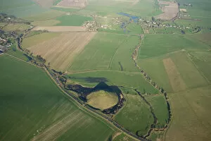Images Dated 2007 January: Silbury Hill and Avebury N071892