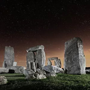 Prehistoric Collection: Stonehenge at night DP349838