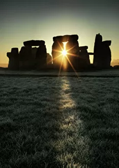 Silhouette Collection: Stonehenge at sunrise N120064