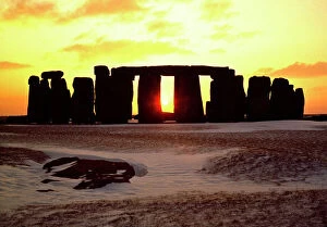 Bronze Age Collection: Stonehenge sunset M890091