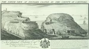Arthur Collection: Tintagel Castle engraving N070783