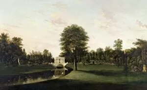 Paintings outside London Collection: Tomkins - Audley End Garden The Tea Bridge J950037