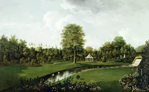 Audley End gardens Collection: Tomkins - View from the Tea House Bridge J950038