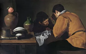 Spanish Collection: Velazquez - Two Young Men Eating at a Humble Table N070556