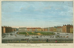 Images Dated 23rd December 2008: View of Grosvenor Square, London c. 1750 N060026
