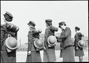 Second World War Prints: WAAF trainees preparing for fire picquet duty chp01_07_01_089