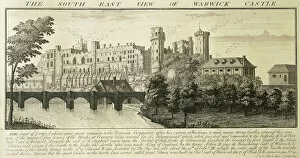 Midland Castles Collection: Warwick Castle engraving J060015