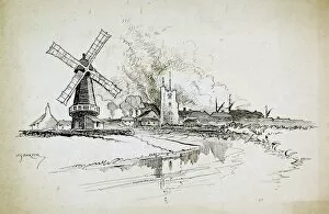 C G Harper Illustrations Collection: Wellington Windmill CGH01_01_0187