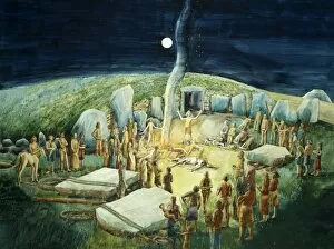 Prehistory Illustrations Collection: West Kennet Long Barrow J880279
