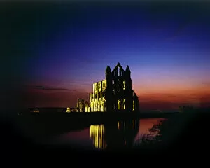 Gothic Collection: Whitby Abbey at night N070034