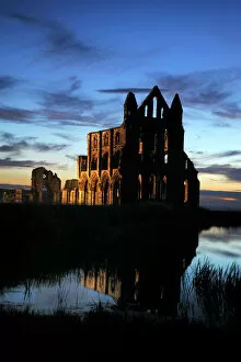 Dark Collection: Whitby Abbey at sunset N080808