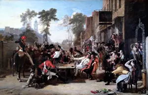 Georgian Prints: Wilkie - Chelsea Pensioners reading the Waterloo Despatch N070447
