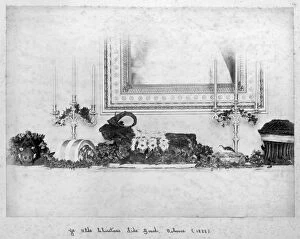 Historic views of Osborne Collection: Ye Olde Christmas Side Board. Osborne House, 1888 D880038